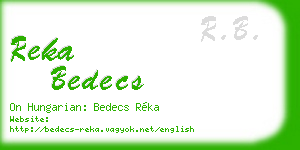 reka bedecs business card